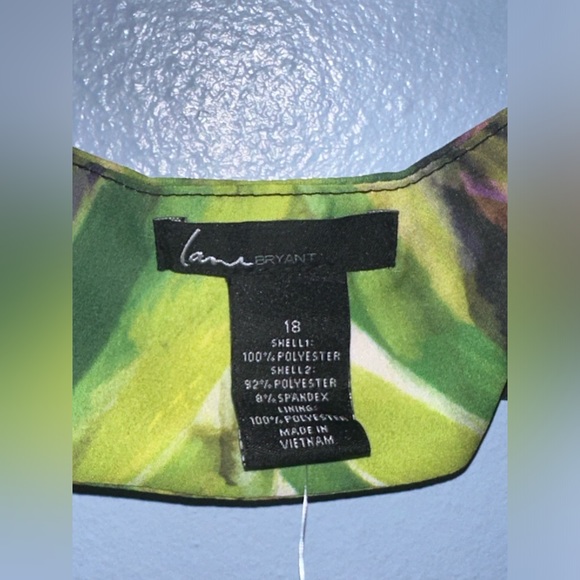 Lane Bryant Tropical Peplum Dress Pencil Skirt
Sleeveless w Cut Out Plus Size 18 - Picture 5 of 8